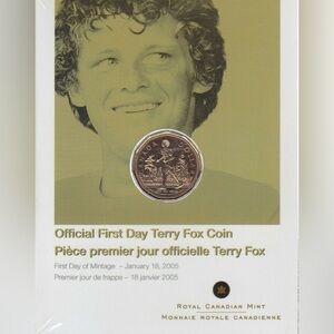 Official First Day Terry Fox Coin